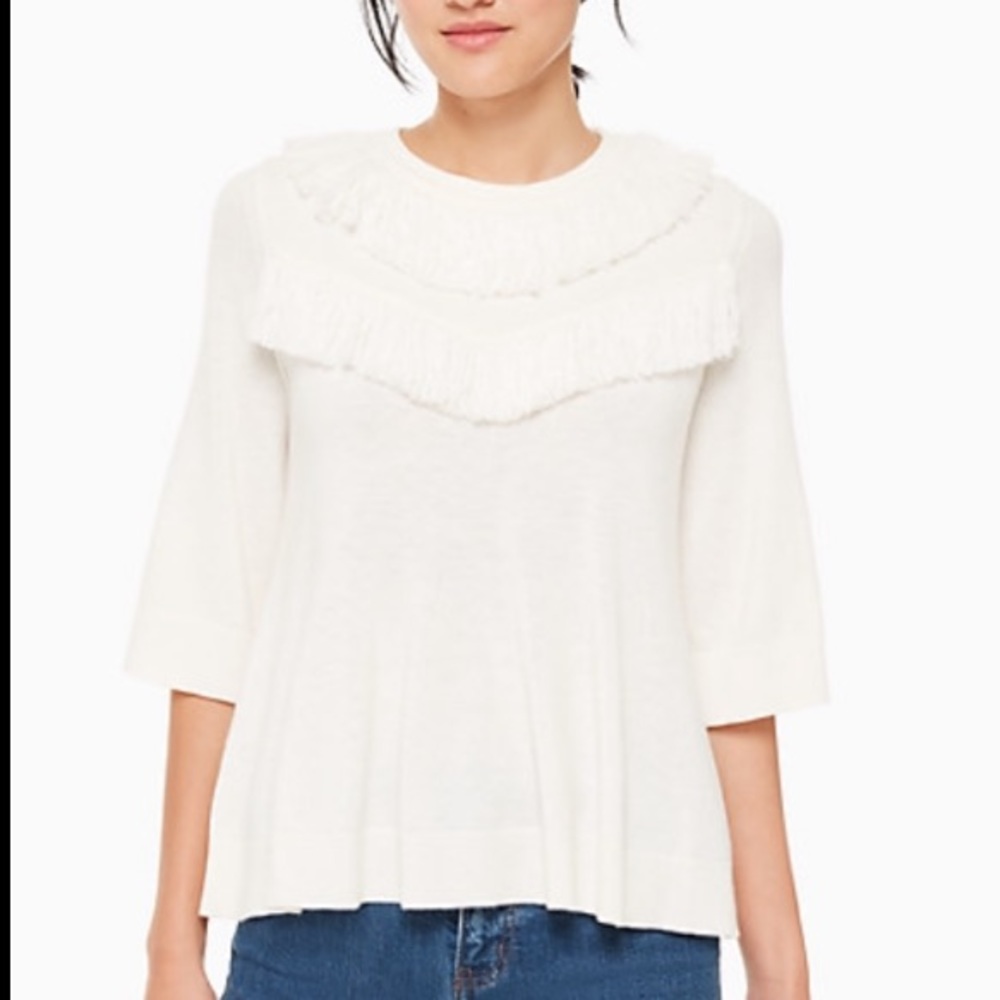 Kate spade fringe pullover sweater